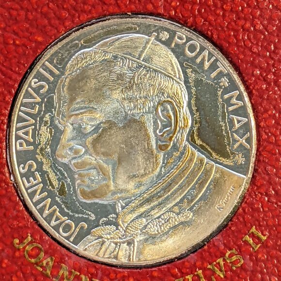 Vintage Vatican Souvenir Popes (1939-1983) Silver Plated Medals / Coins Set - Picture 6 of 6